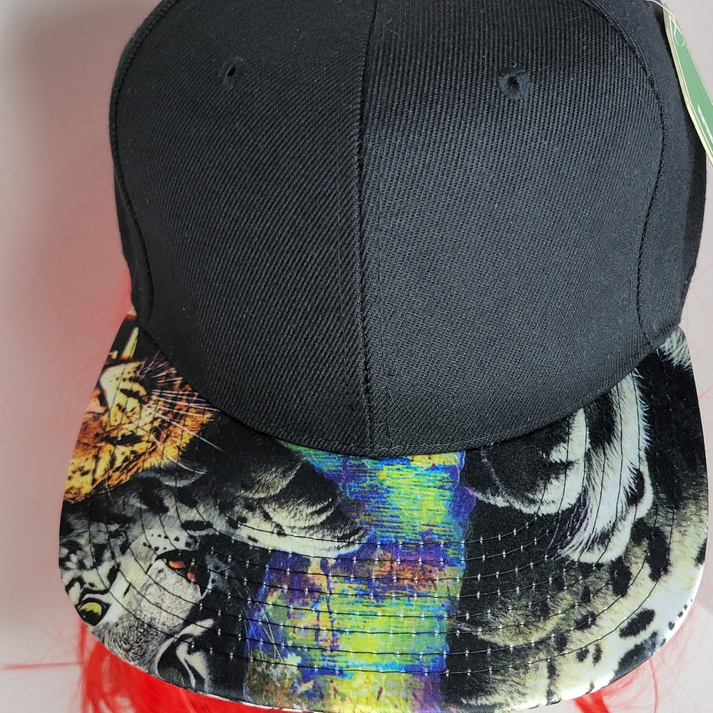 ``H25723 NWT Professional Style Blank Animal Print Snapback/Baseball Hat - Wild